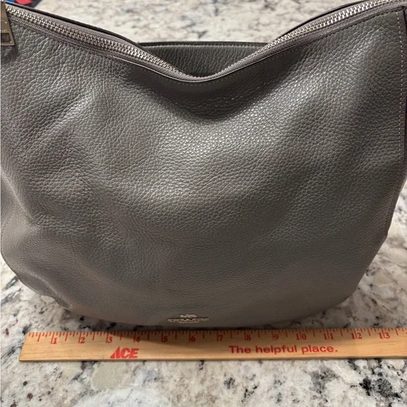 Coach Gray Leather Shoulder Bag - Picture 8 of 10